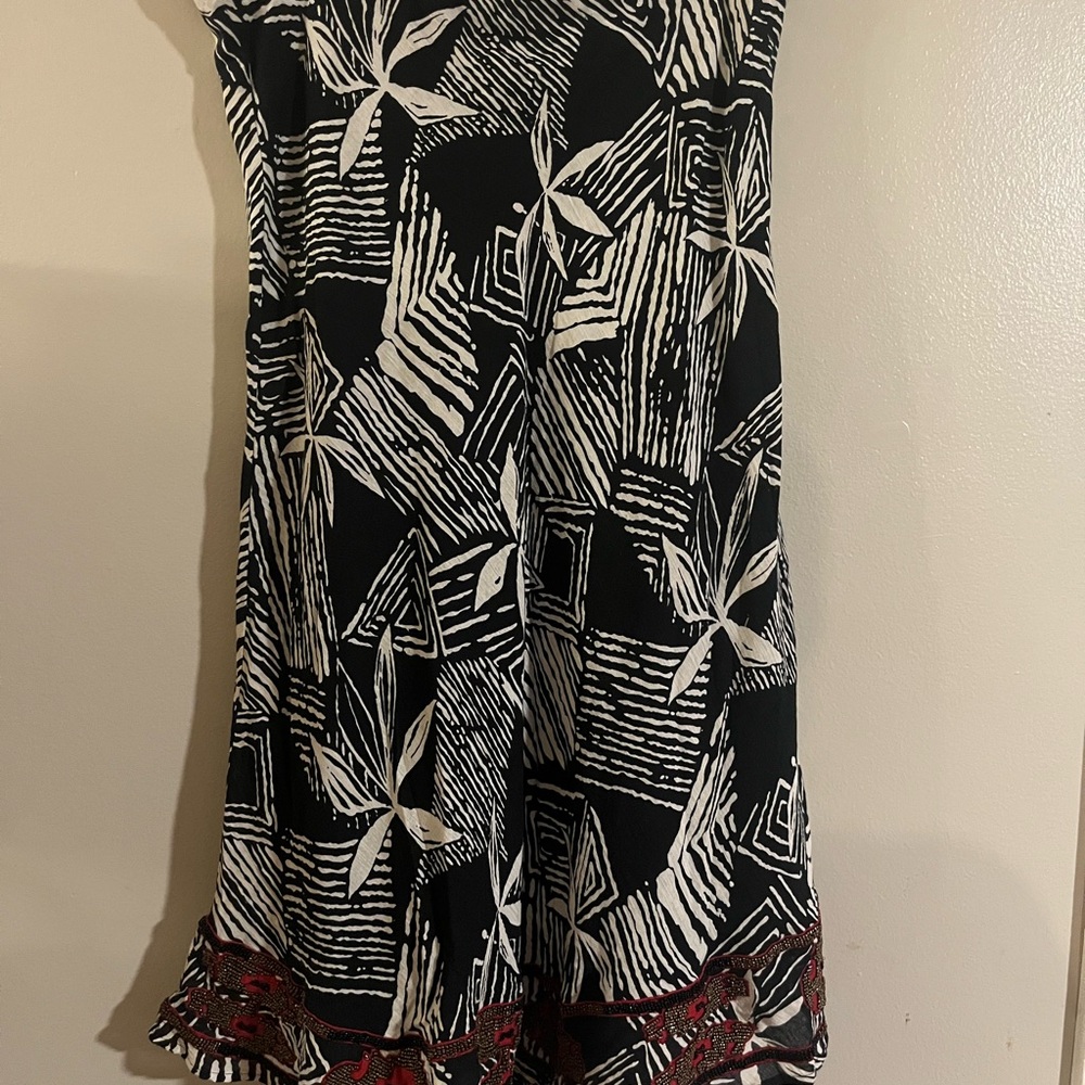 Chico's Black and‎ Cream Patterned Top